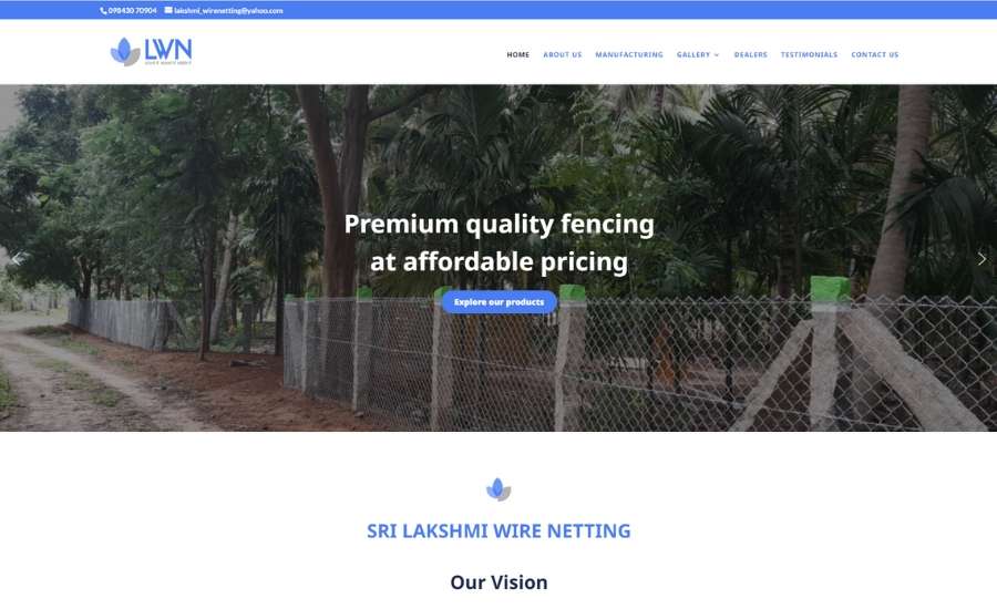 Lakshmiwirenetting-Project-Banner -ControlN-CN-Technologies-Website-Development-Company-Udumalpet-Coimbatore-Chennai