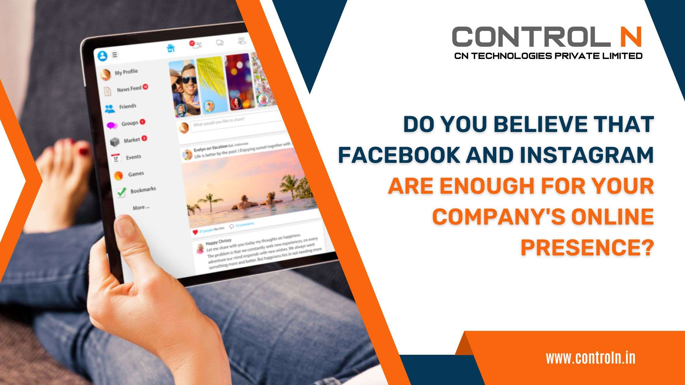 Do you believe that Facebook and Instagram are enough for your company's online presence?